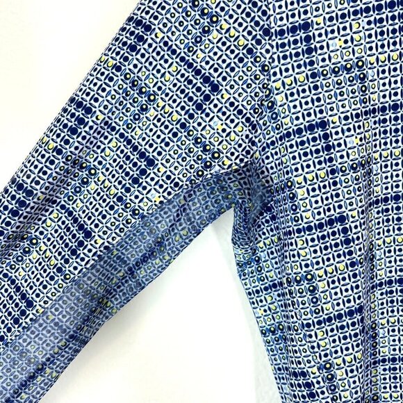 Golf Sun Shirt Blue Long Sleeve Zip Medium - Picture 6 of 11